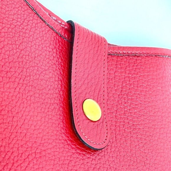 HERMES Rodeo Shoulder Bag Taurillon Clemence Red - Picture 7 of 12
